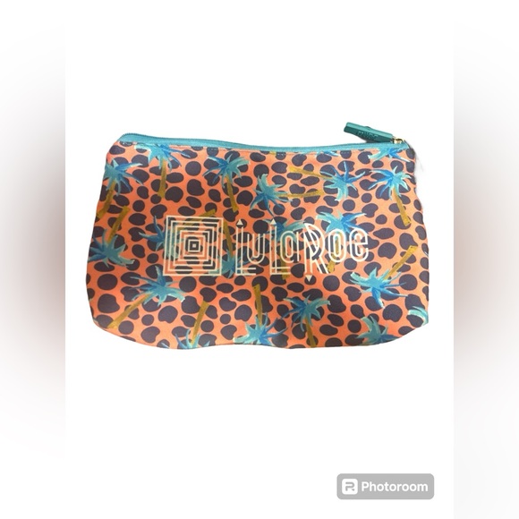 LuLaRoe Limited Edition Leopard Print and Palm Tree Print Cruise Cosmetic Pouch - Picture 2 of 5